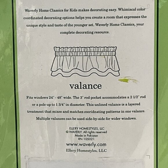 Waverly Classics Home Valance Flower Patch Garden Pastel Fairfield Whimsical - Picture 4 of 5